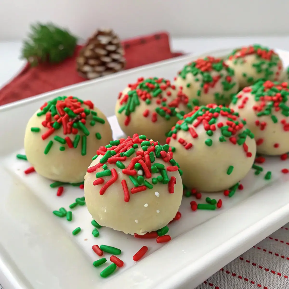 Christmas Peanut Butter Balls (No Bake Treats)