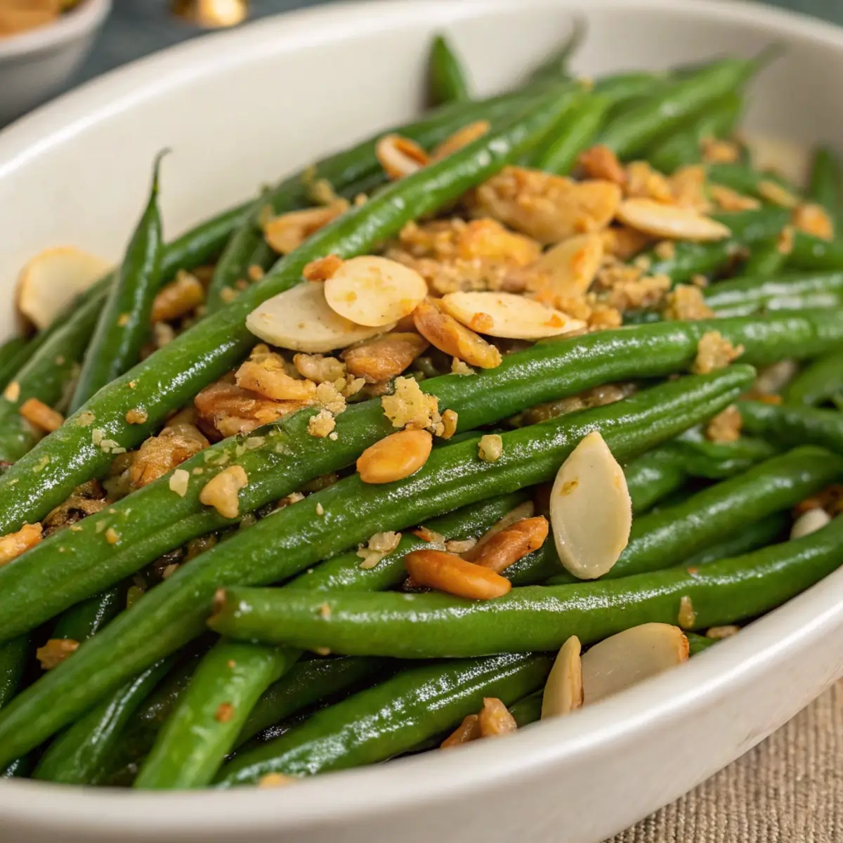 Garlic Butter Green Beans with Almonds