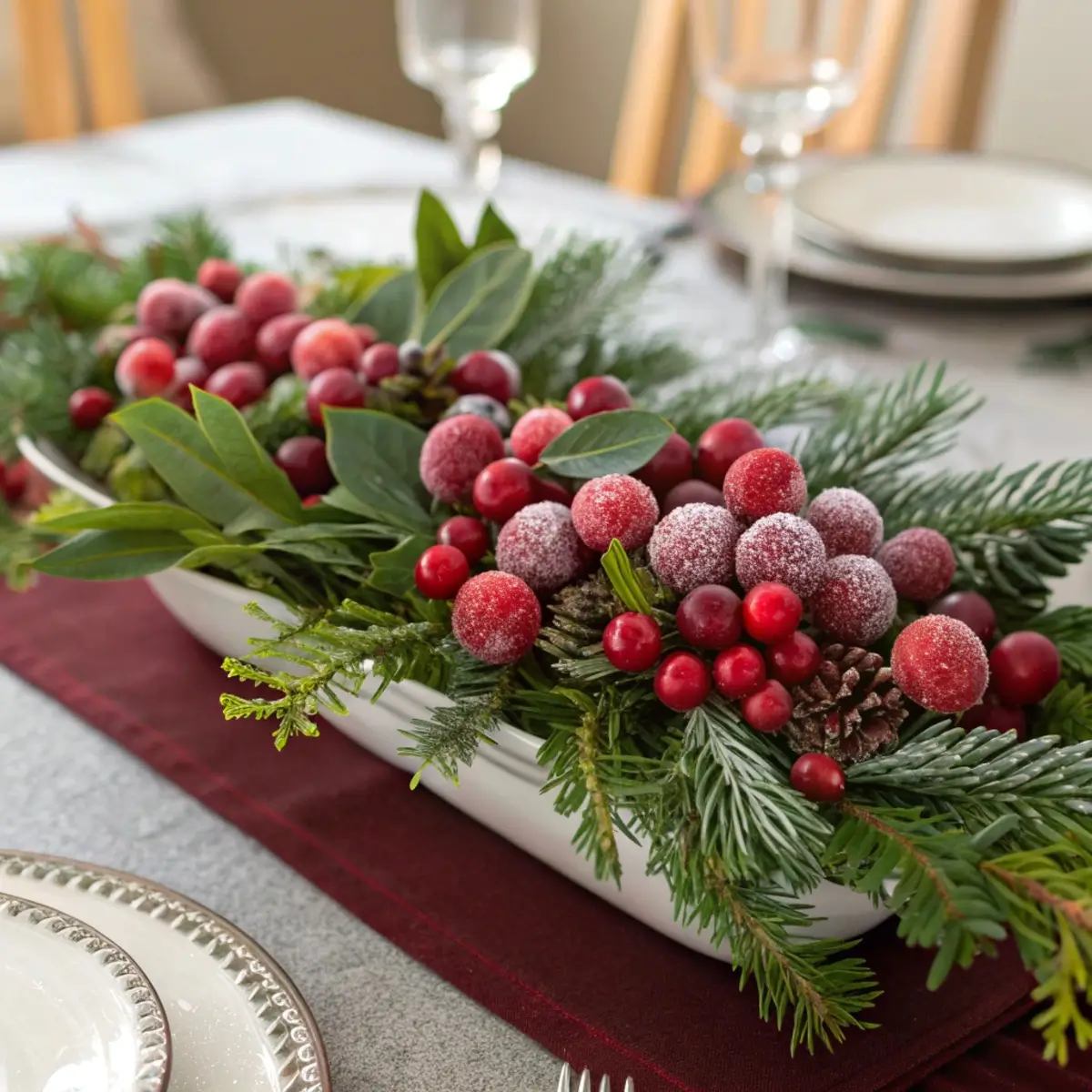 Holiday Sugared Berry Centerpieces
