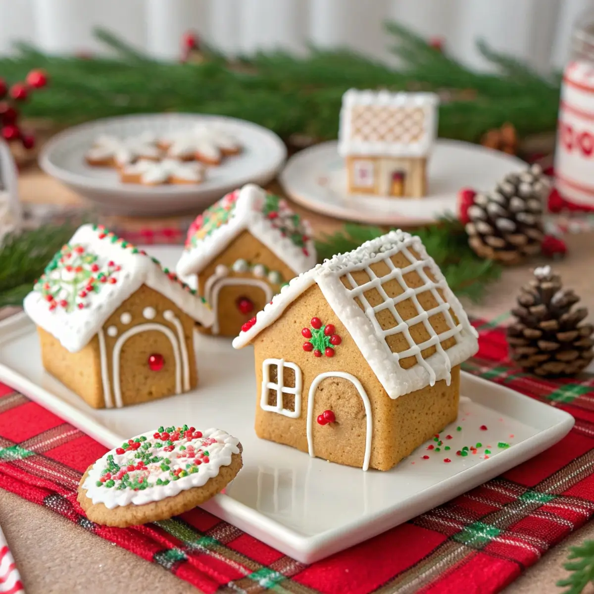 Mini Gingerbread House Cookies (Easy Version)