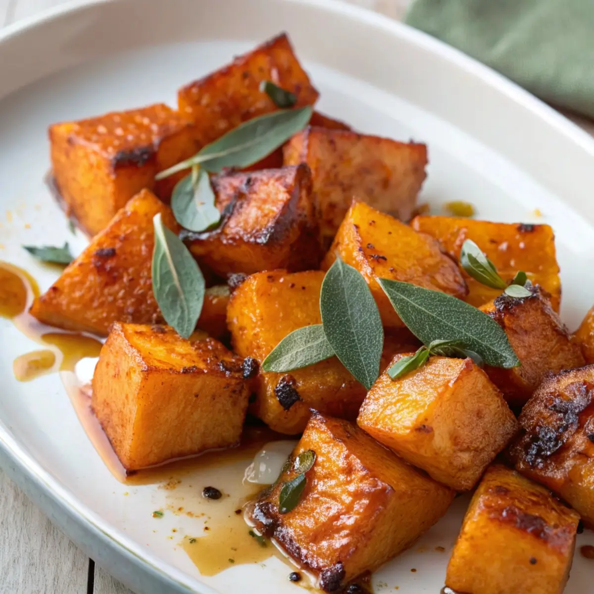 Roasted Butternut Squash with Maple Sage