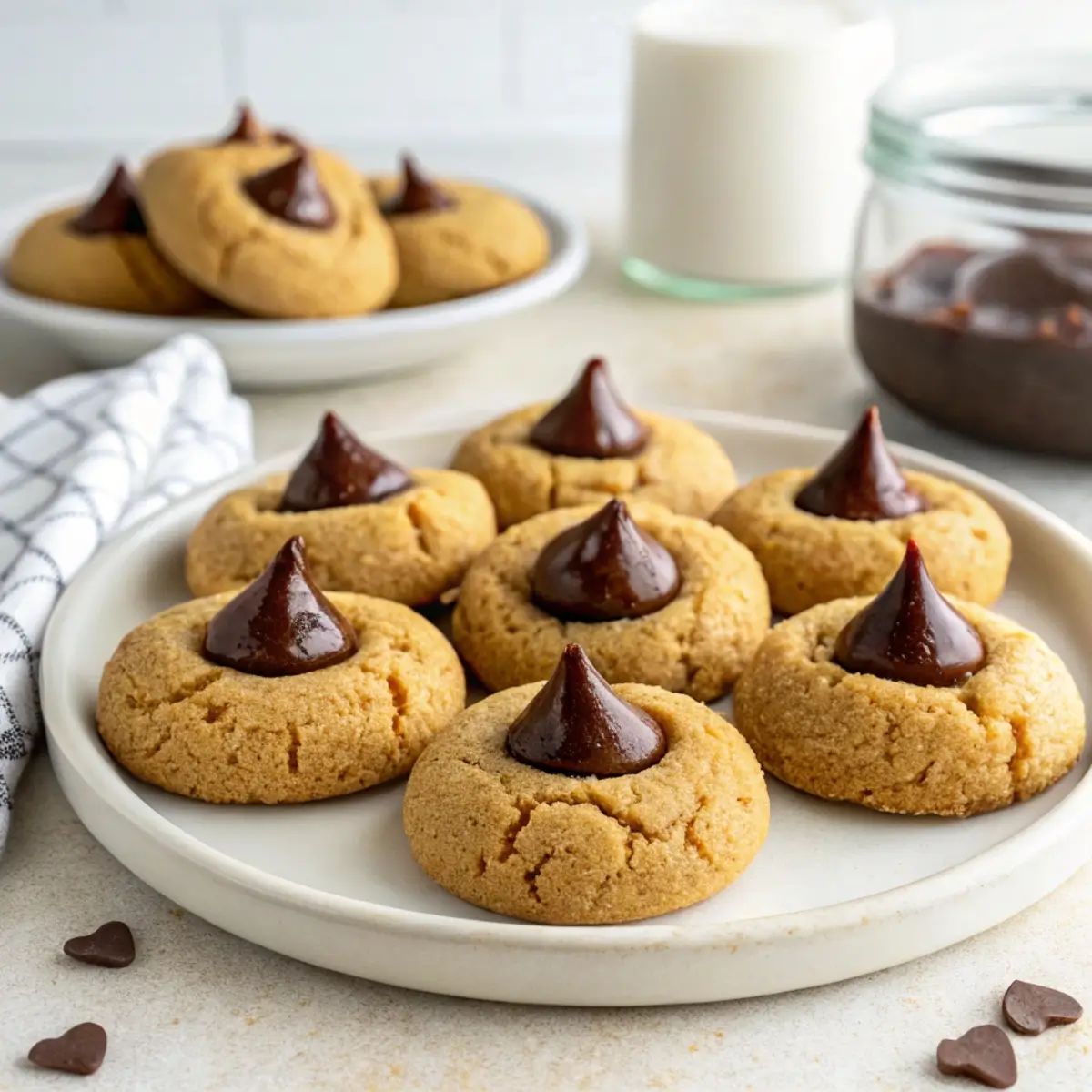 Vegan Peanut Butter Blossom Cookies (No Dairy)