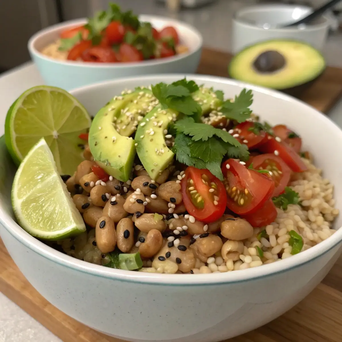 Black Eyed Peas with Brown Rice Bowl