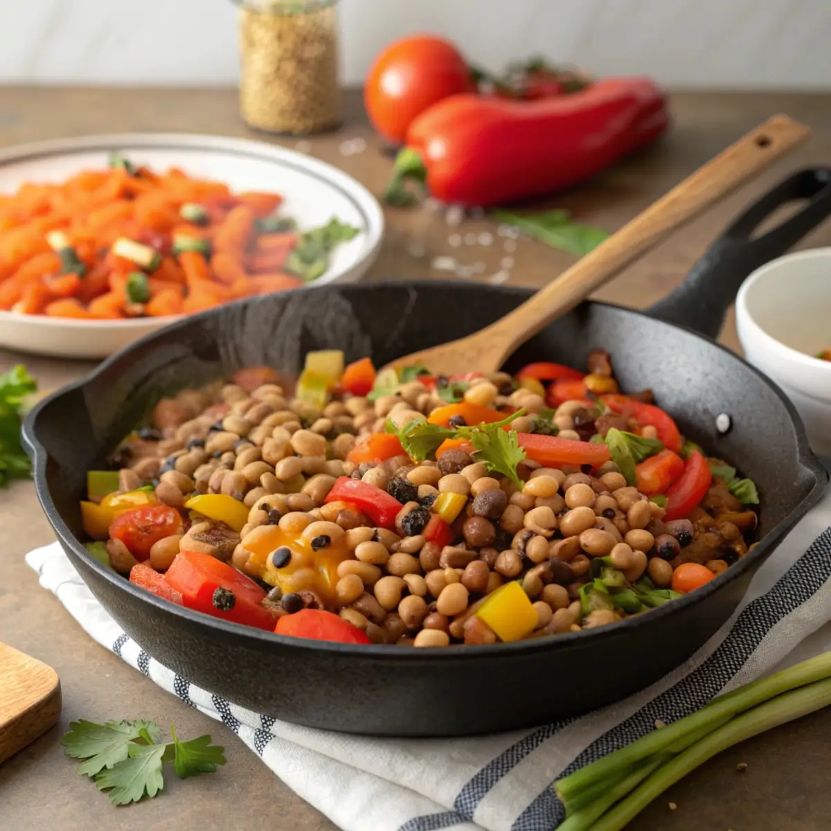 One-Pan Black Eyed Peas Dinner