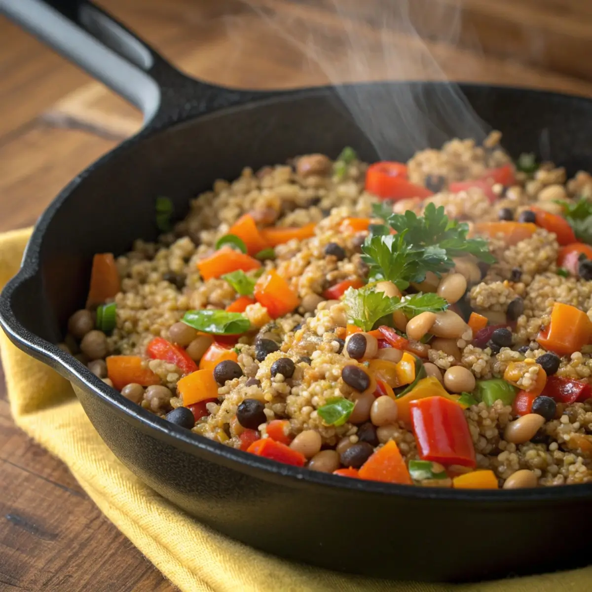 Black Eyed Peas and Quinoa Skillet