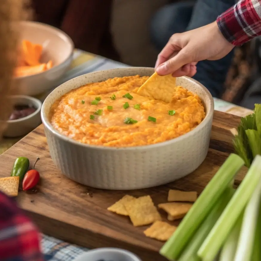 Buffalo Chicken Dip Everyone Gathers Around