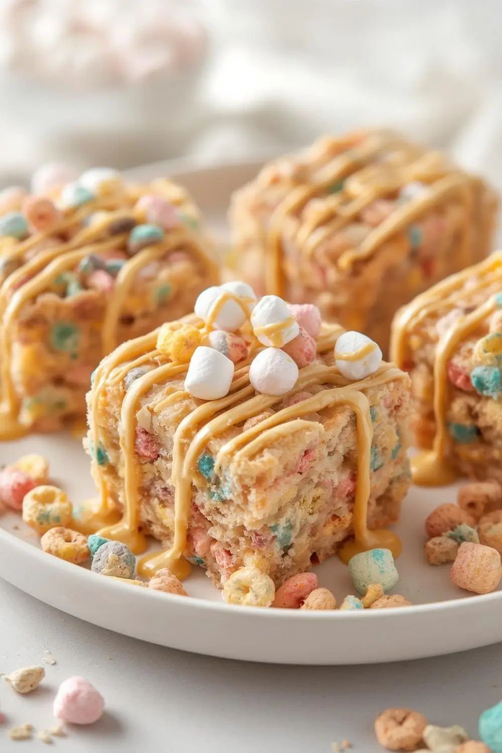 Lucky Charms Treats with Sticky-Sweet Rainbow Marshmallow Crunch