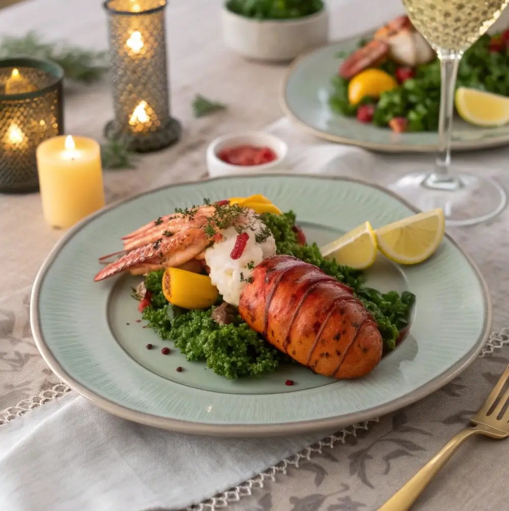 Romantic Lobster Tail Dinner Idea