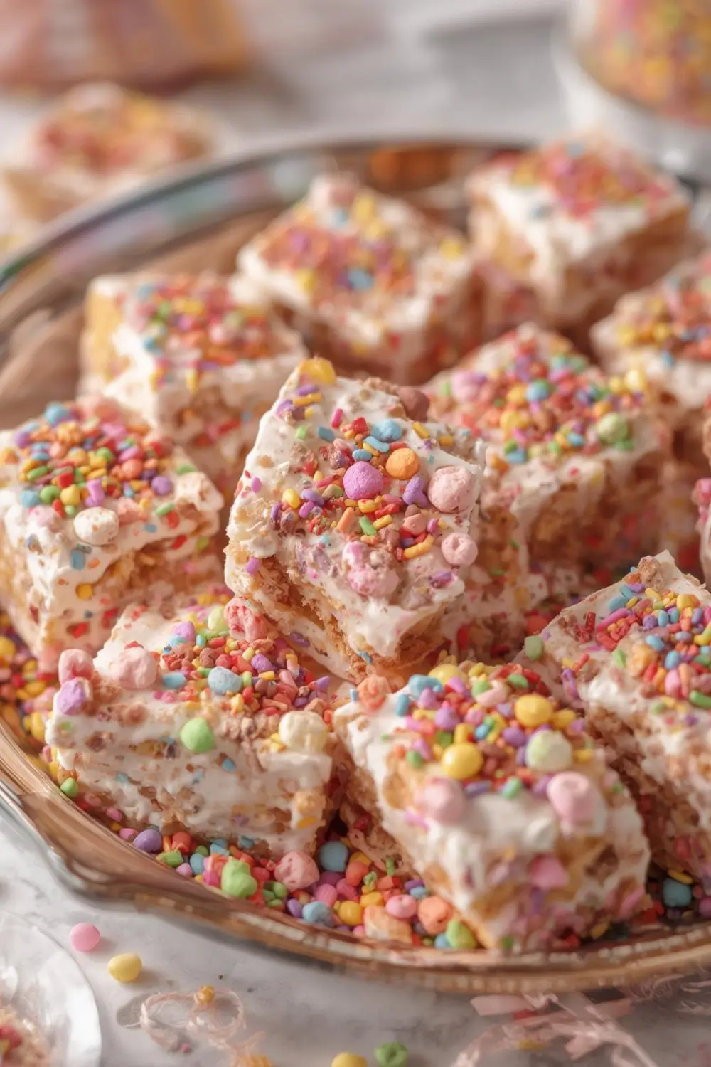 Sweet & Colorful Rainbow Party Cereal Treats!