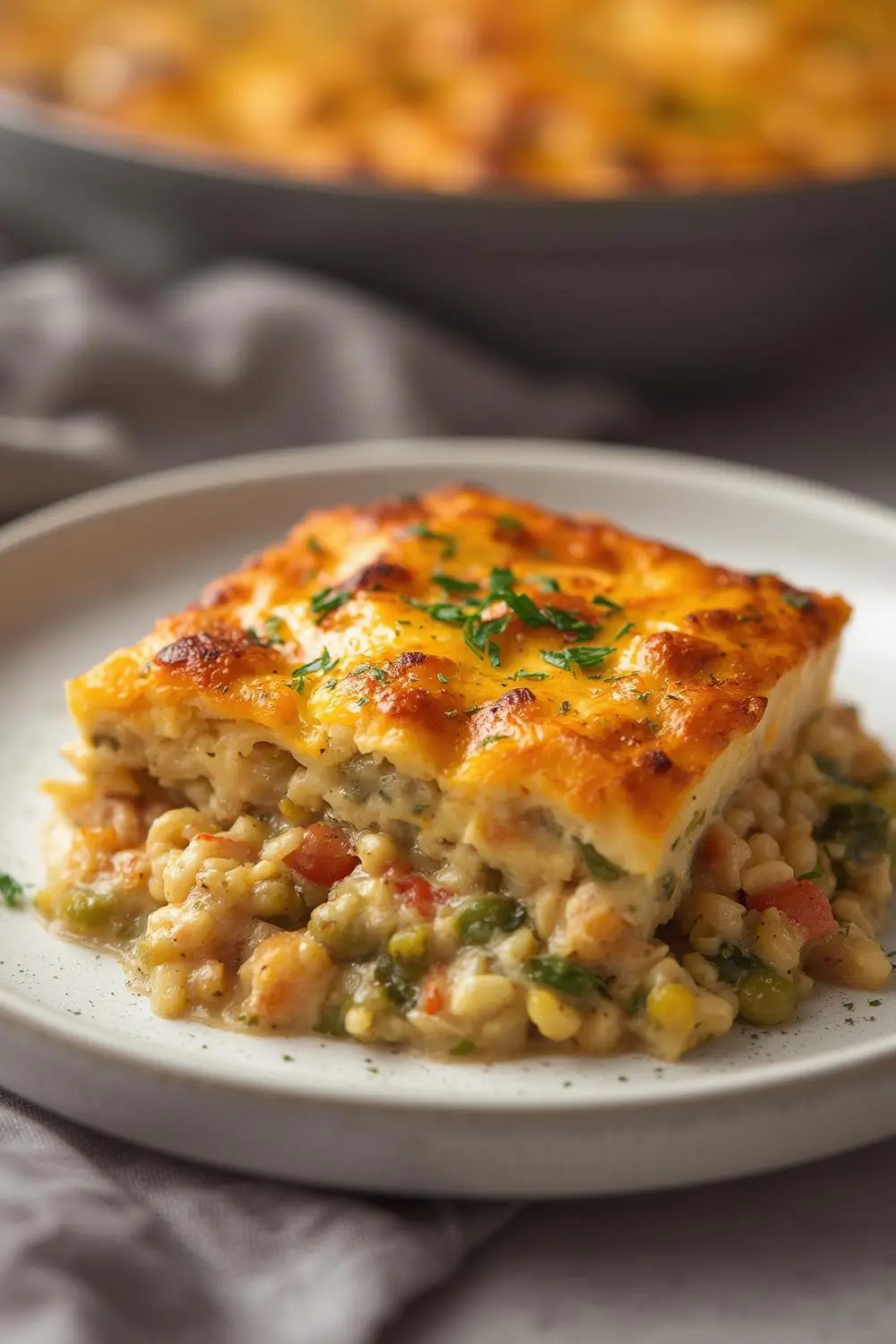 Cheesy Vegetable and Rice Bake – Creamy Comfort Food