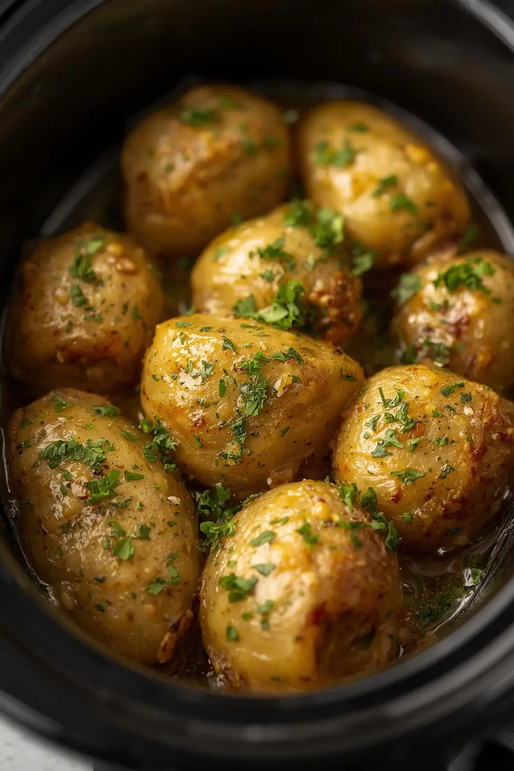 Creamy Crockpot Garlic Herb Butter Potatoes – Easy & Delicious!