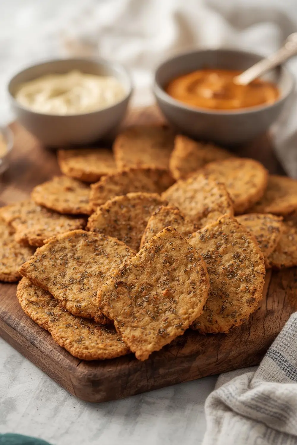 Crispy Sourdough Discard Chia Seed Crackers | Easy Zero Waste Recipe