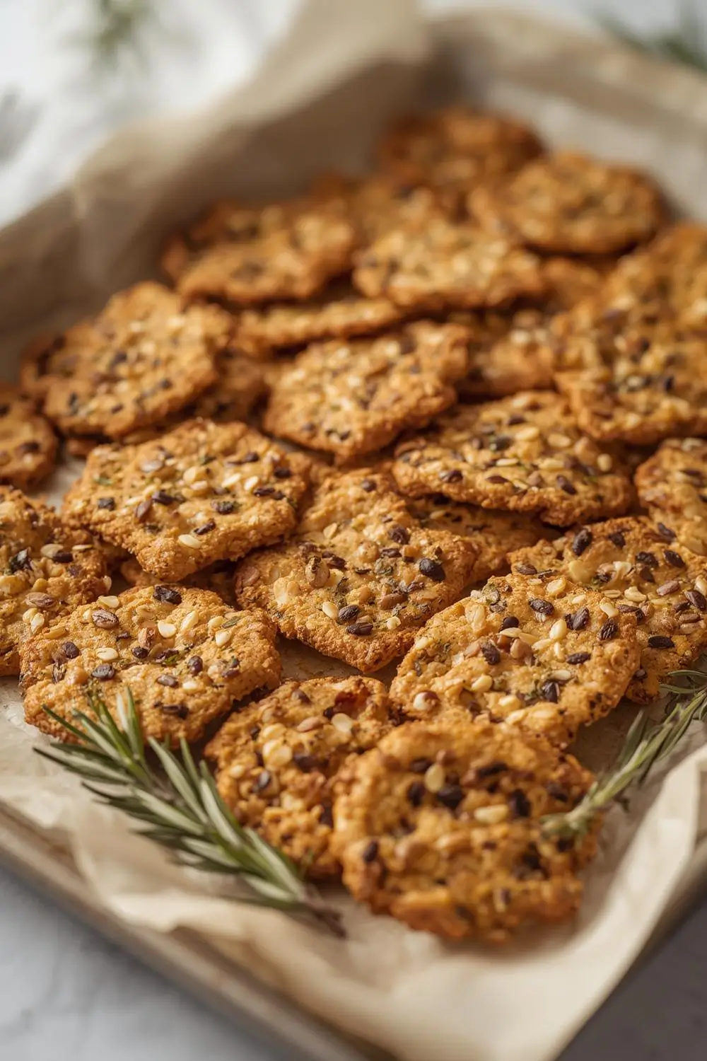 Crunchy Homemade Sourdough Seed Crackers – Healthy Snack
