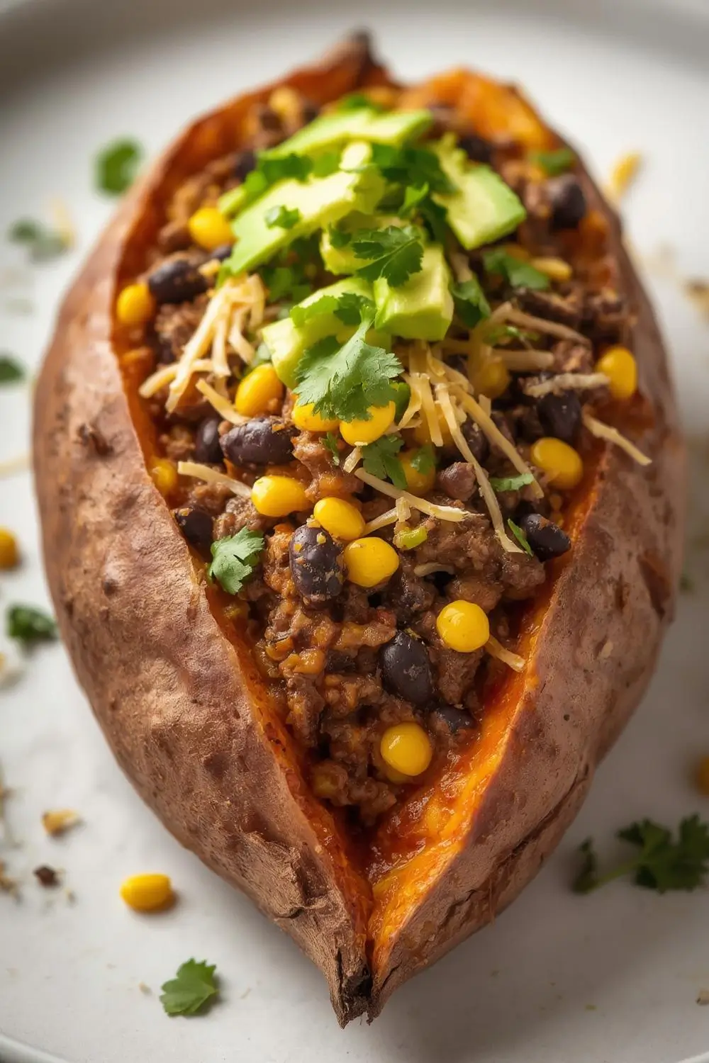 Easy Beef Taco Stuffed Sweet Potatoes – Family Favorite!
