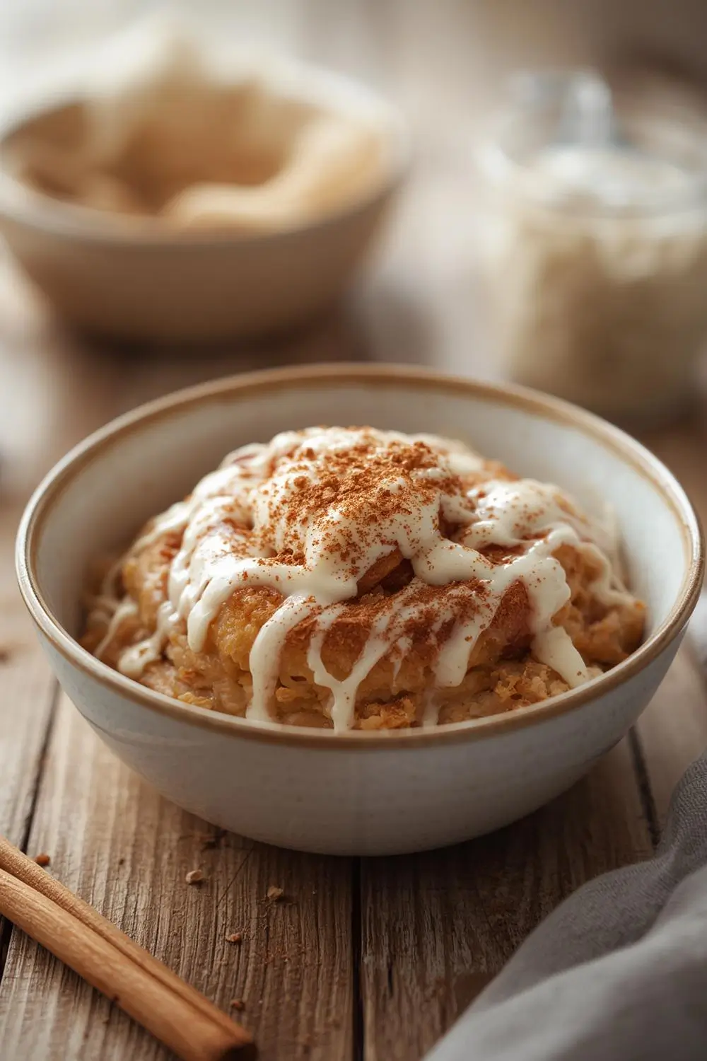 Easy Cinnamon Roll Baked Oatmeal