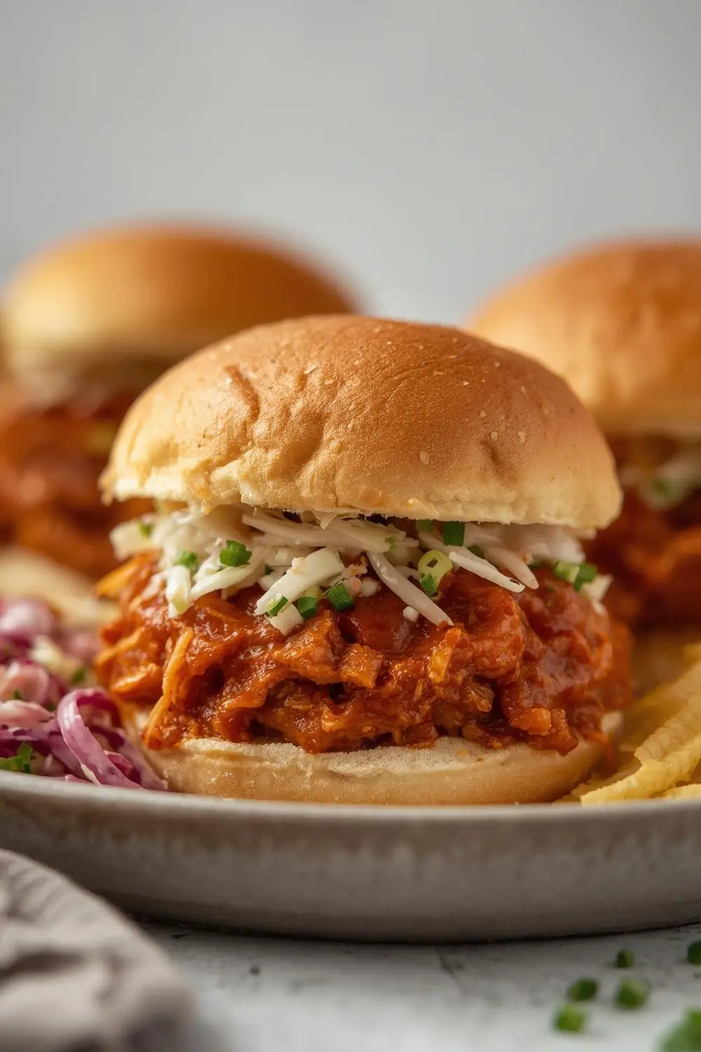 Easy Crockpot BBQ Shredded Chicken Sliders | Perfect for Parties!