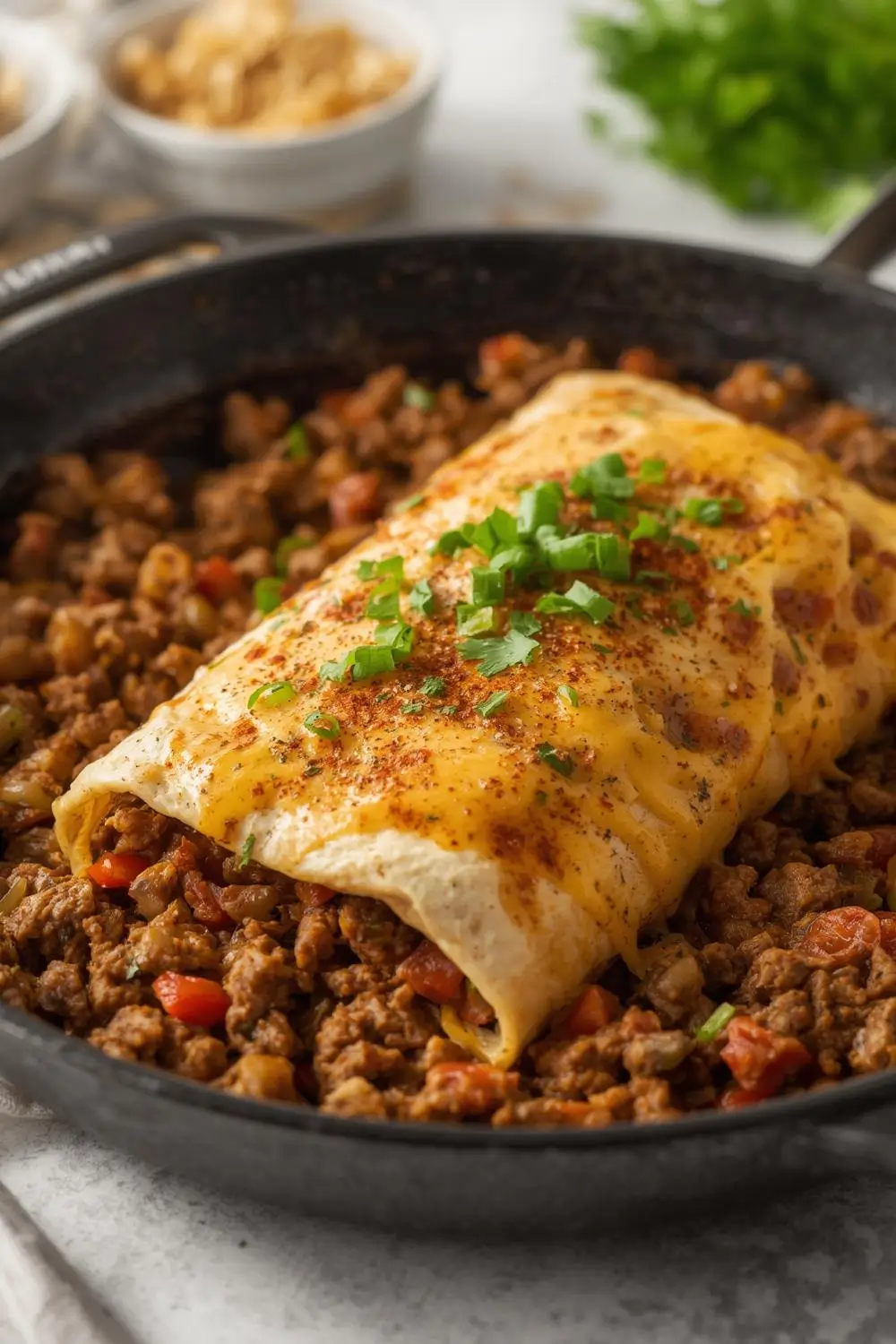 Easy Ground Beef Burrito Skillet Dinner