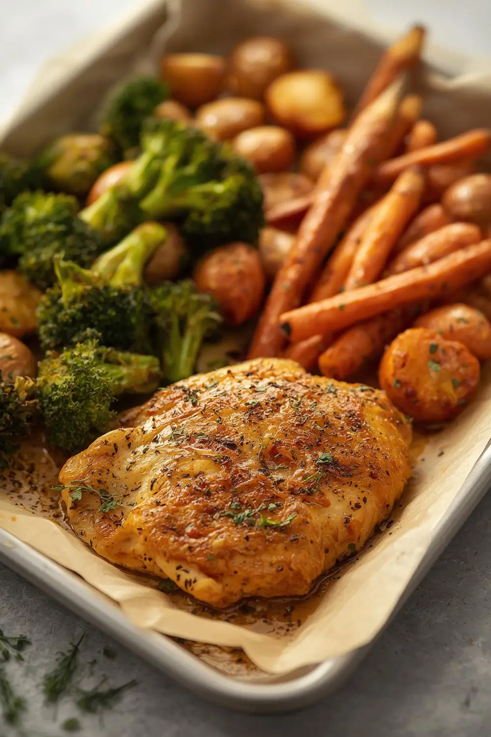 Easy Sheet Pan Lemon Pepper Chicken & Veggies