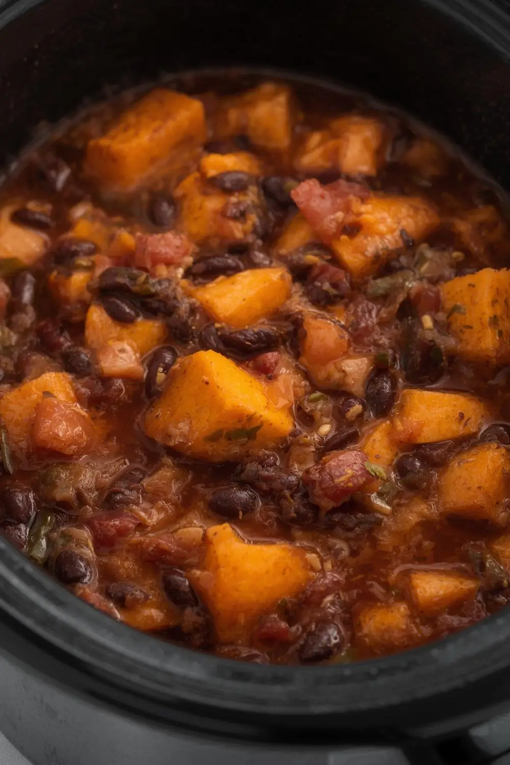 Easy Slow Cooker Sweet Potato Black Bean Stew – Healthy Vegetarian Comfort Food!
