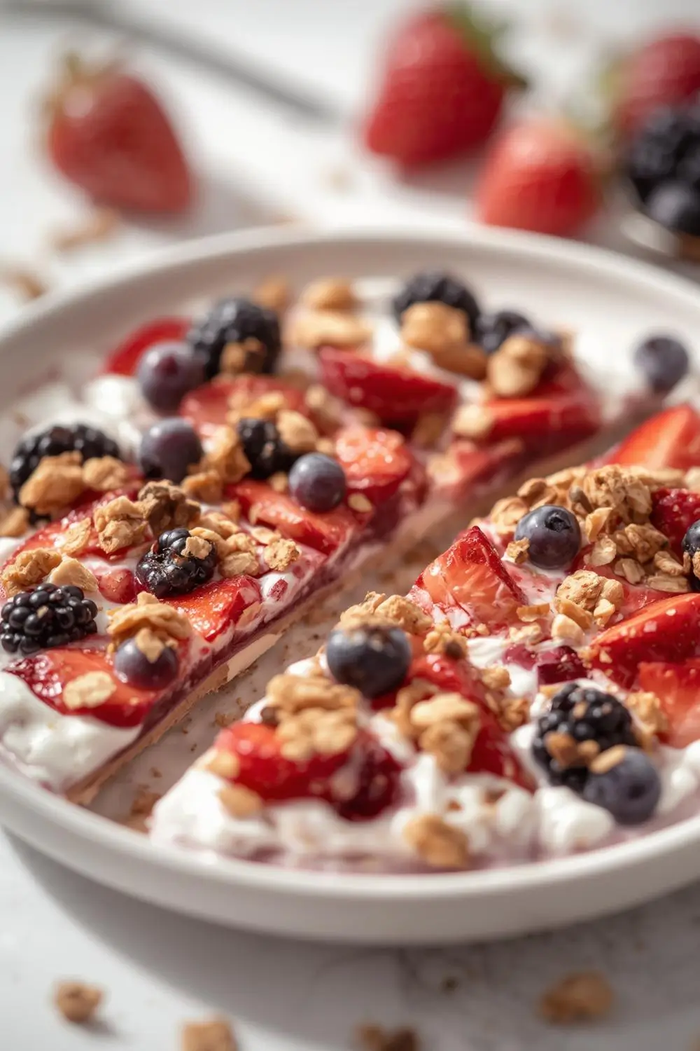 Easy strawberry yogurt breakfast bark