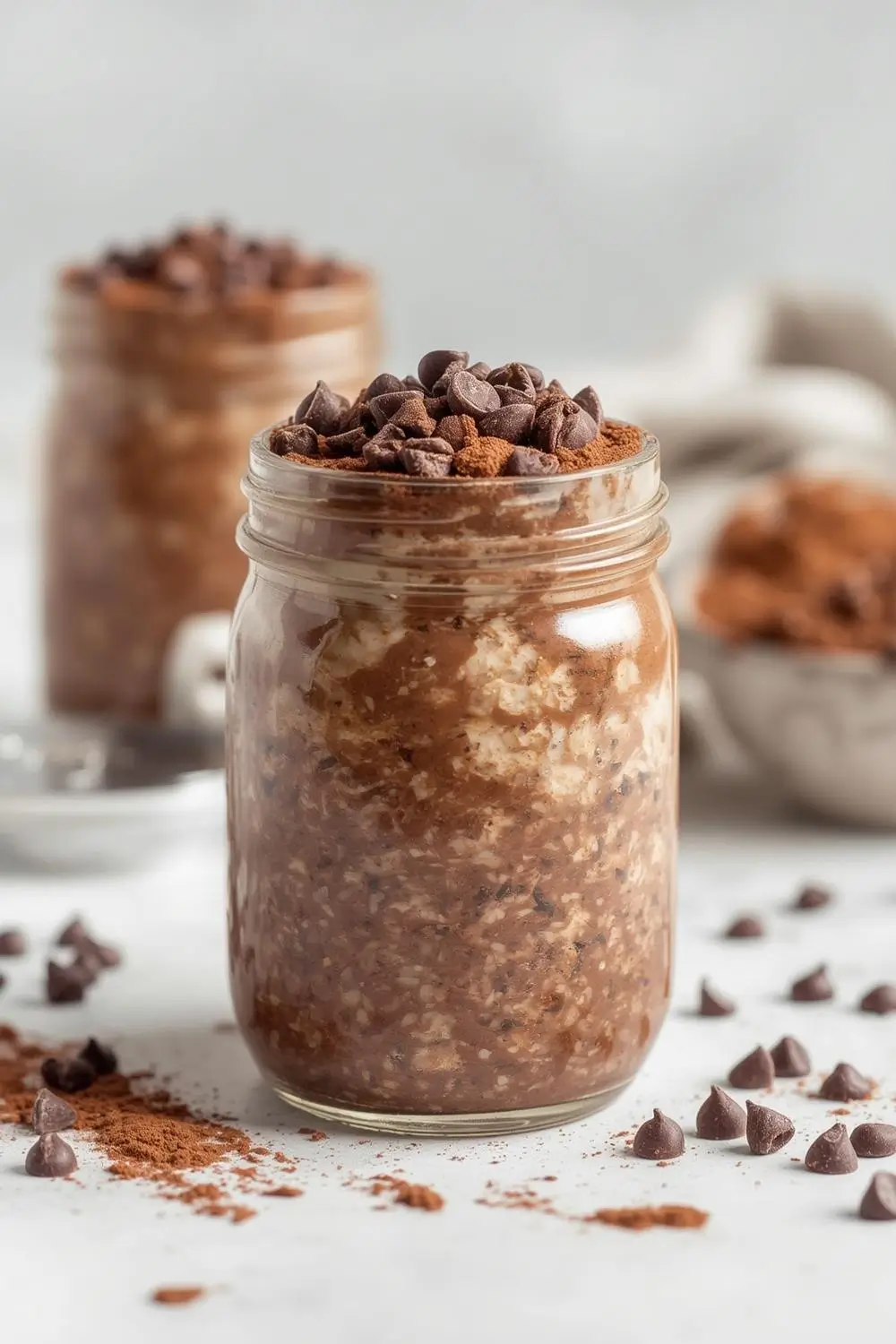 Healthy Chocolate Protein Overnight Oats