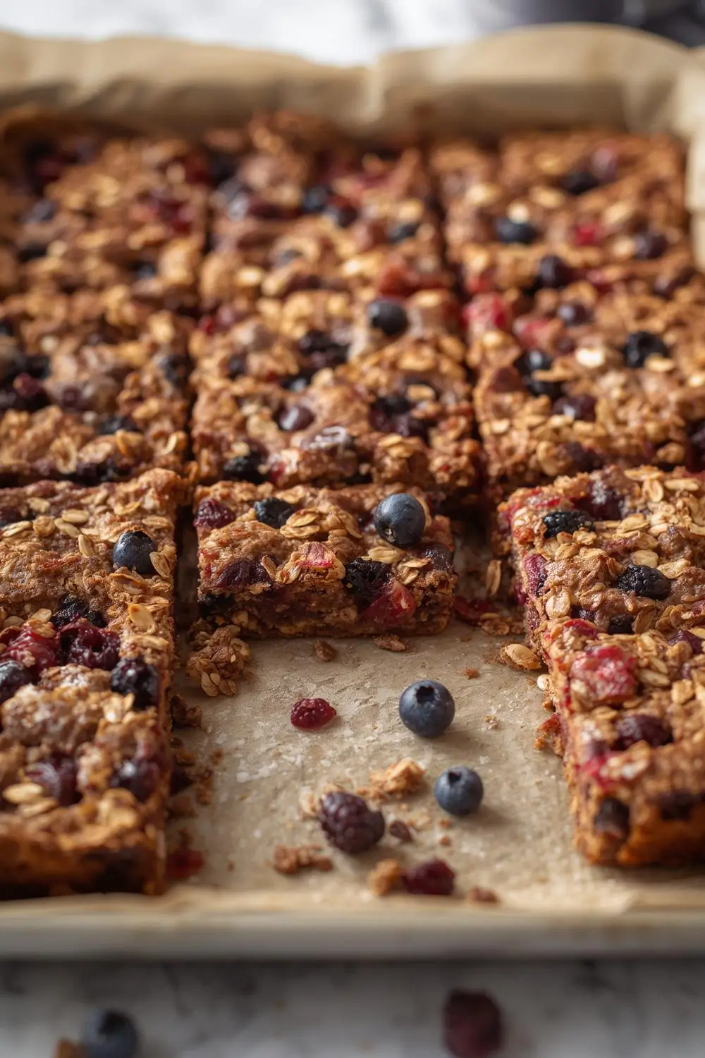 Make Ahead Berry Breakfast Oatmeal Bars