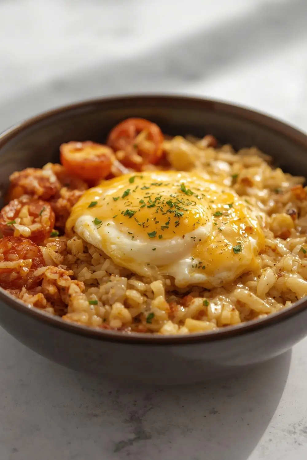 Quick Egg and Cheese Breakfast Rice Bowl | Savory High Protein Morning Idea