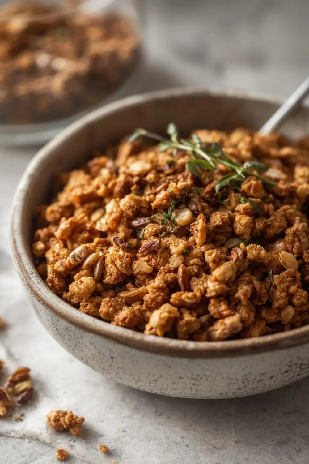Savory Sourdough Discard Granola Clusters: Crunchy & Healthy!