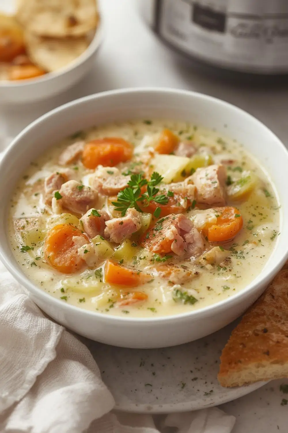 Slow Cooker Creamy Ham & Potato Soup – The Ultimate Comfort Food!