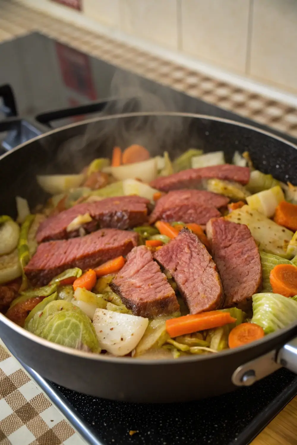 Corned Beef Cabbage Skillet with Carrots