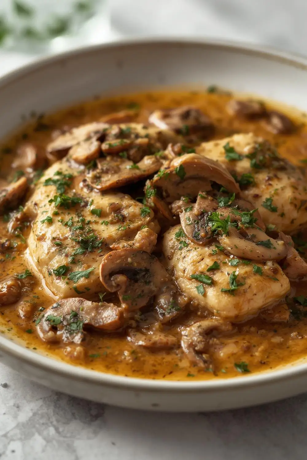 Creamy Chicken with Mushrooms & Fresh Herbs