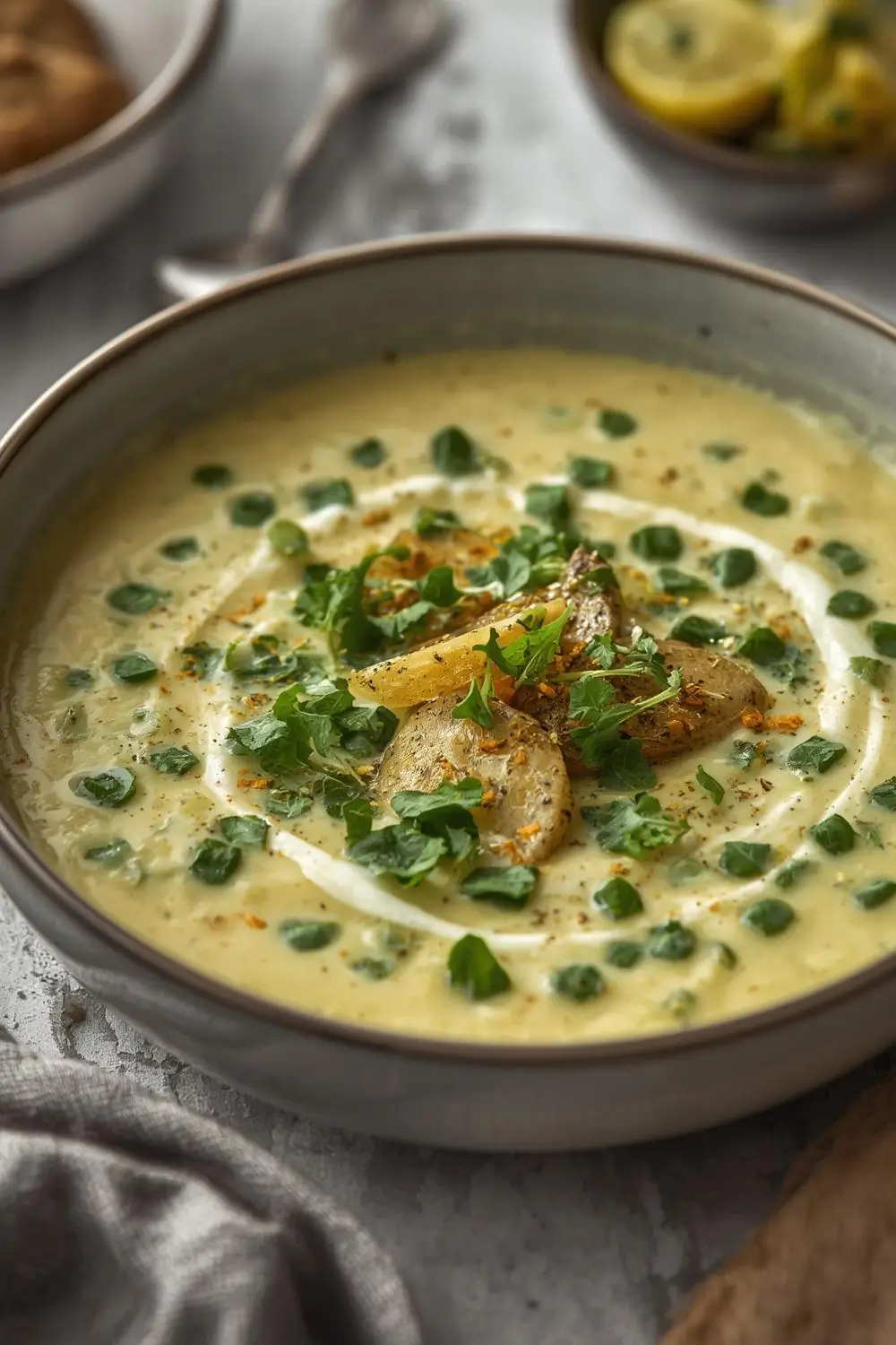 Creamy Dandelion Greens Potato Soup Recipe