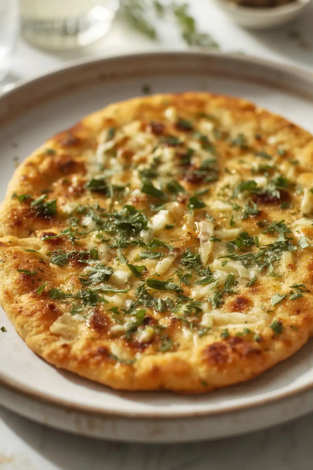 Crispy Herb Flatbread with Sourdough Discard