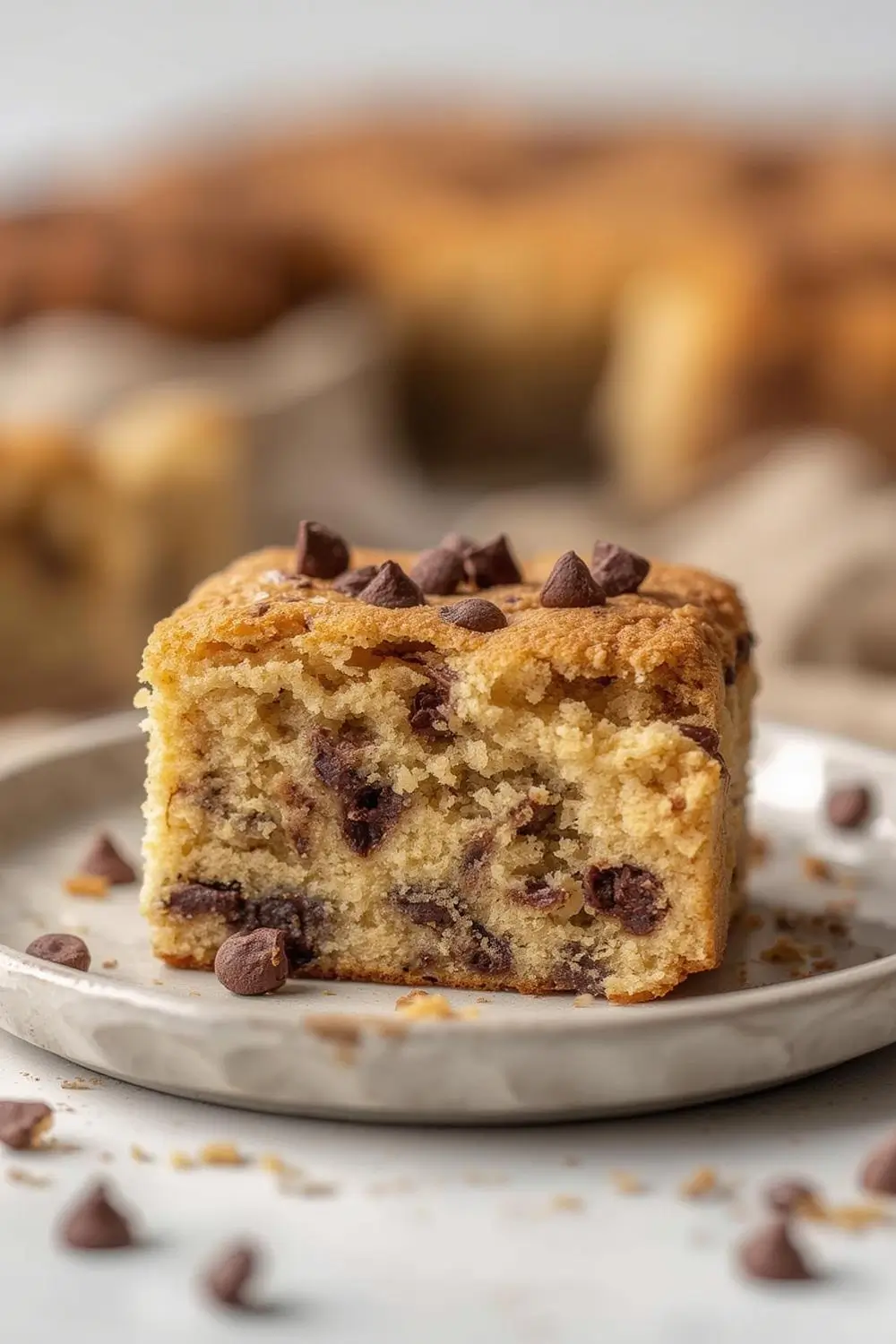 Easy Sourdough Discard Chocolate Chip Snack Cake