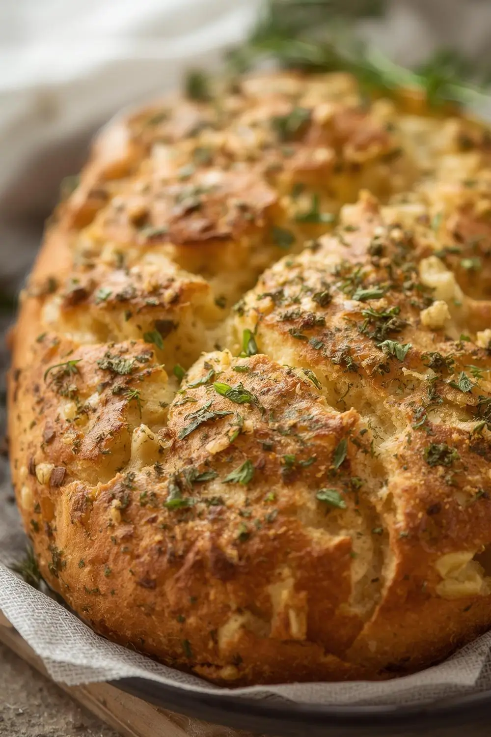 Easy Sourdough Discard Garlic Herb Focaccia