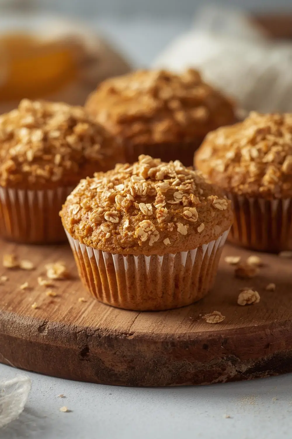 Easy Sourdough Discard Honey Oat Breakfast Muffins