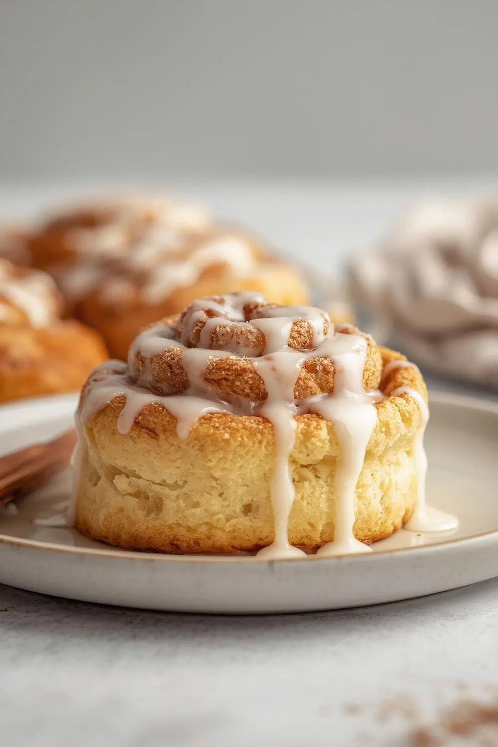 Fluffy Cinnamon Rolls with Light Glaze Drizzle
