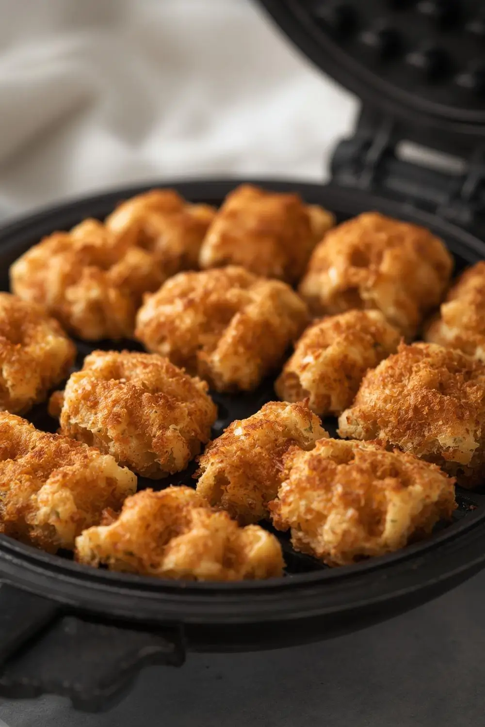 Golden Sourdough Discard Waffle Bites Recipe