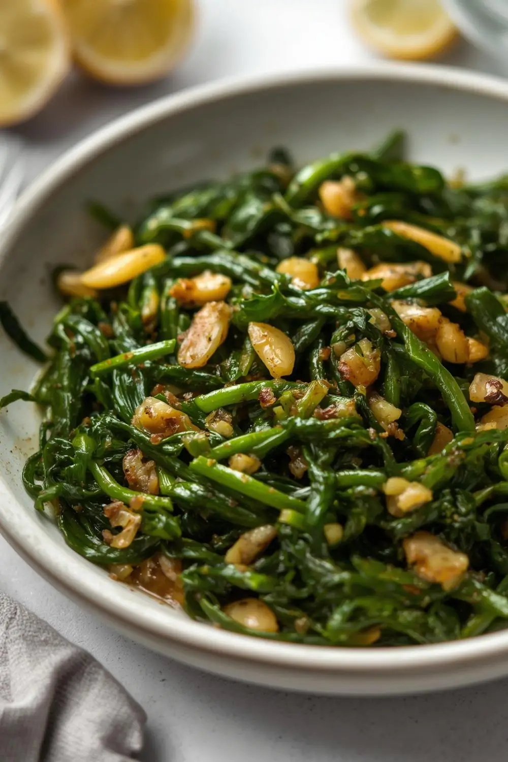 Savory Dandelion Greens Sautéed with Garlic