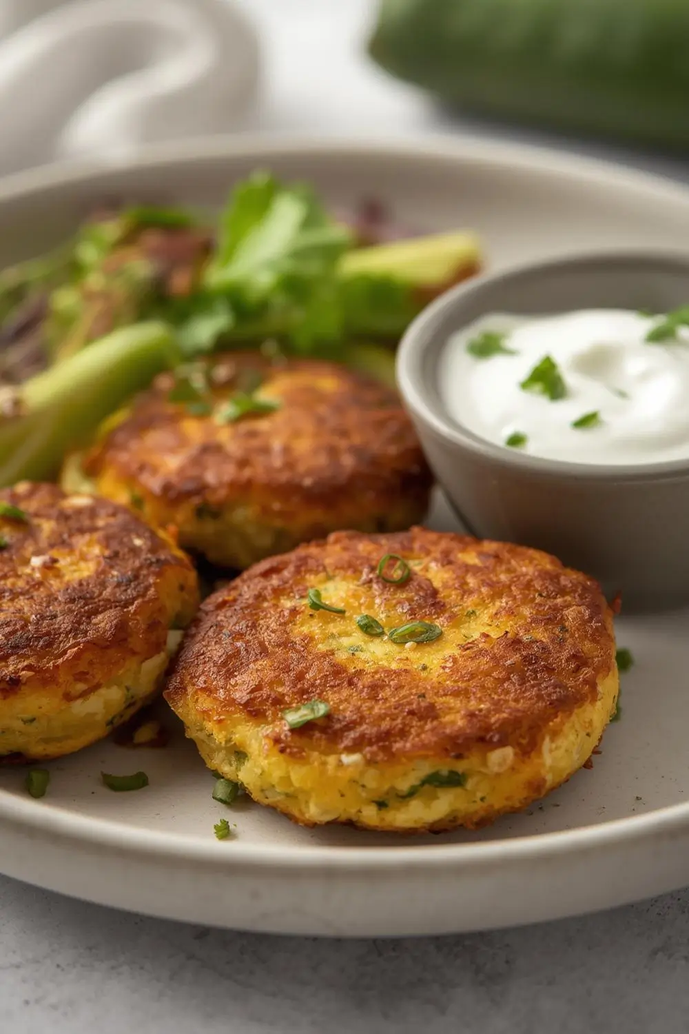 Savory Sourdough Discard Zucchini Fritters