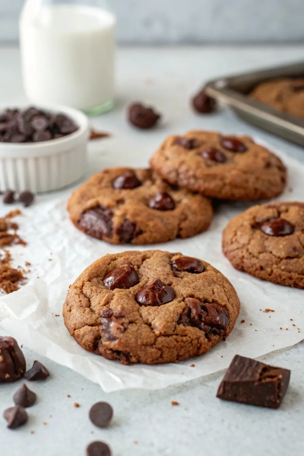 Soft Brownie Mix Cookies with Gooey Center
