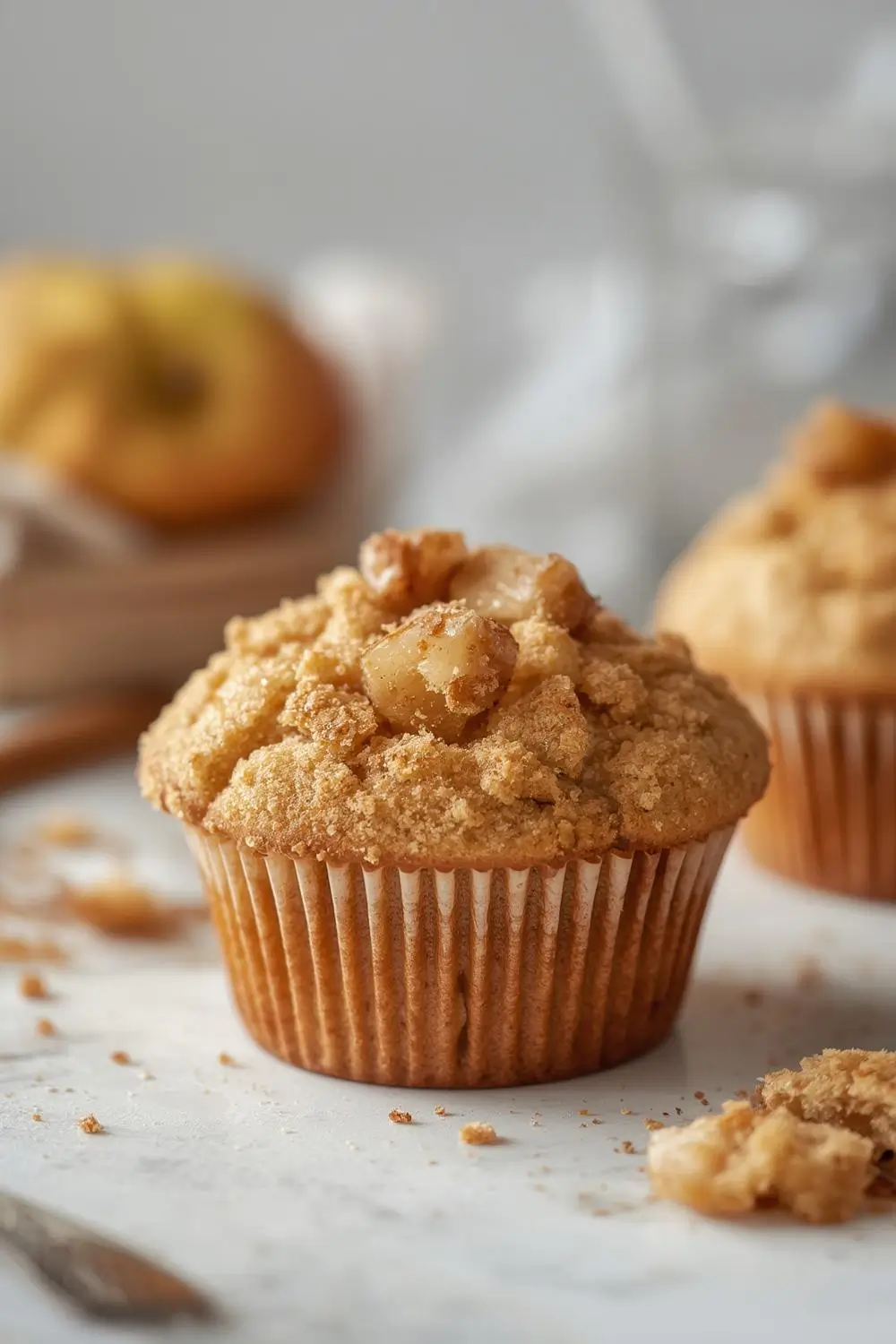 Sourdough Discard Apple Cinnamon Crumb Muffins