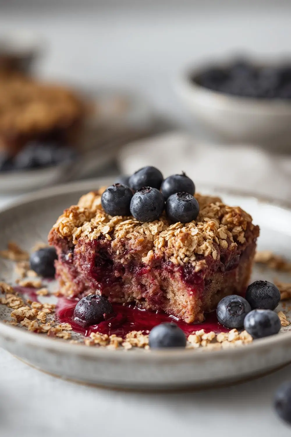 Sourdough Discard Blueberry Crumble Coffee Cake