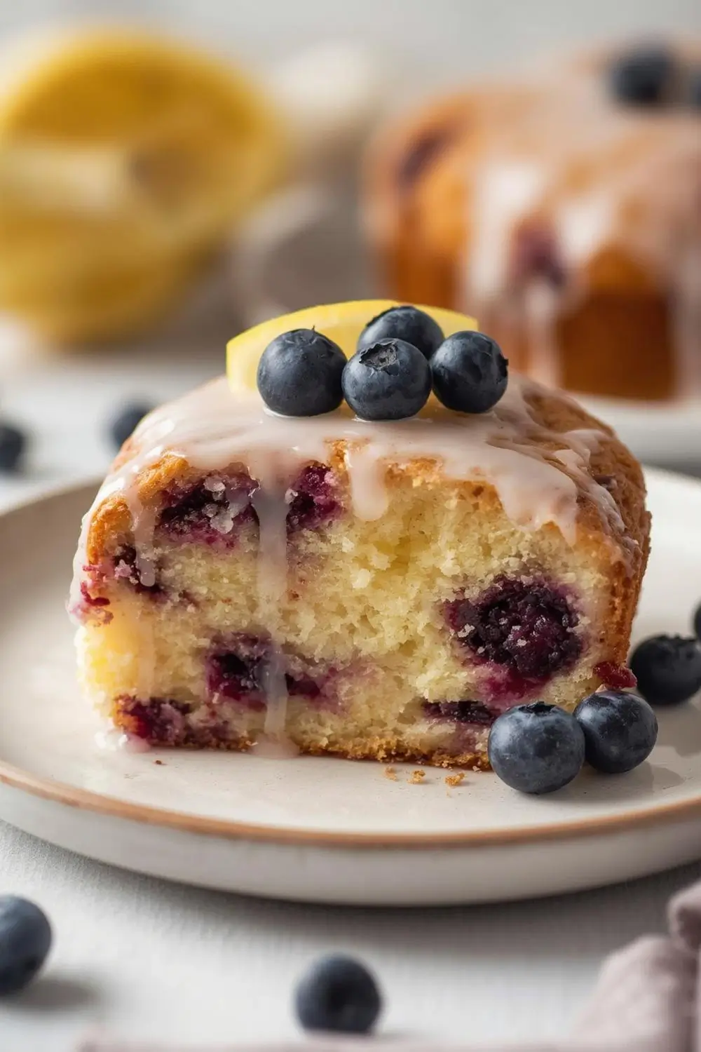 Sourdough Discard Blueberry Lemon Breakfast Cake