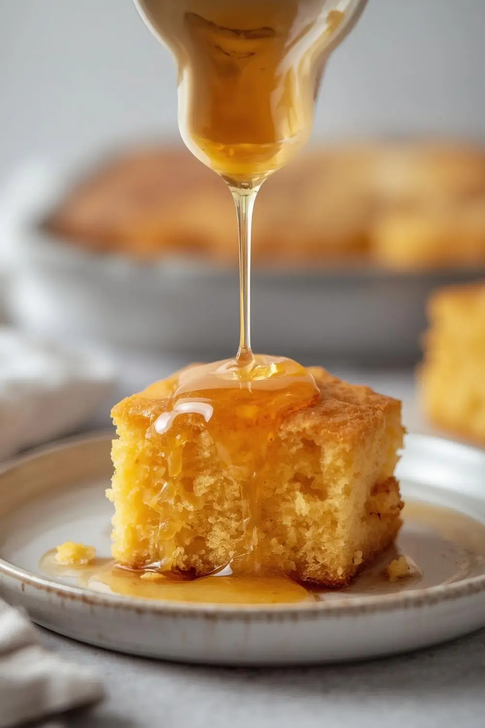 Sourdough Discard Honey Butter Cornbread