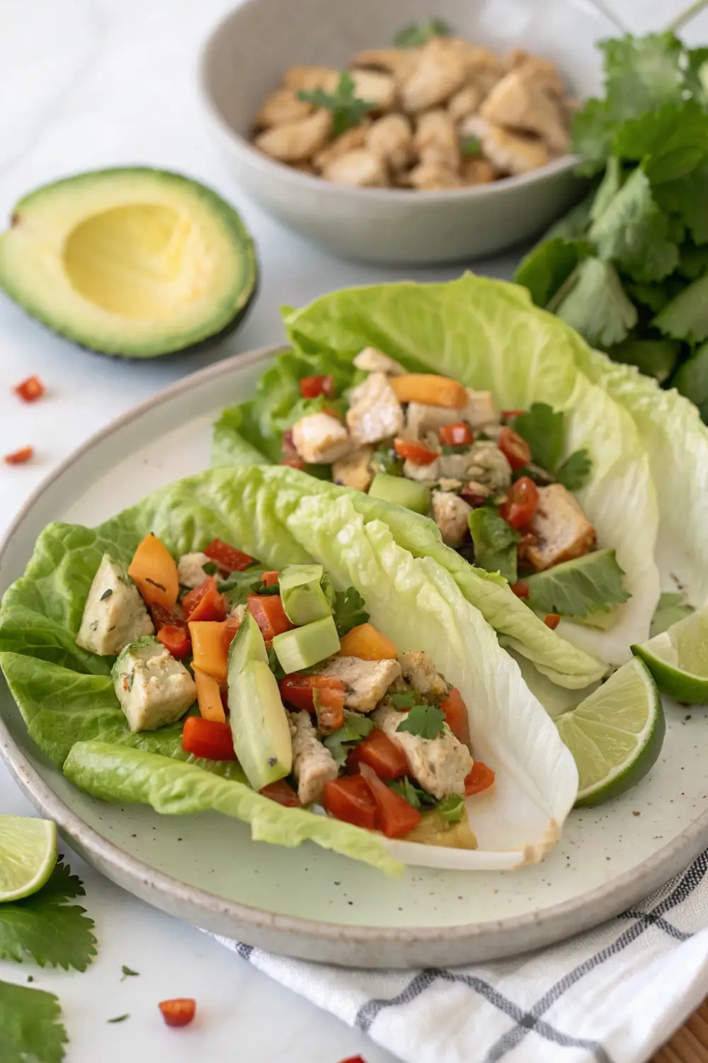 Chicken Lettuce Wraps Light Summer Dinner